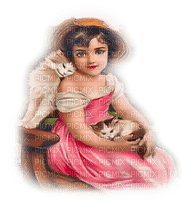 niña i gatitos vintage  dubravka4 - PNG gratuit