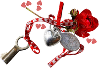 Valentine's Day.Cluster.Red.White.Silver - zdarma png