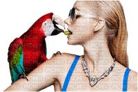 Kaz_Creations Woman Femme Parrot Bird Glasses - png gratis