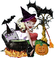 MMarcia gif doll bruxinha halloween aboboras - Free animated GIF