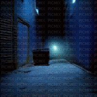 Scary Blue Alleyway - Free animated GIF