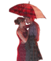 couple in rain bp - Free animated GIF