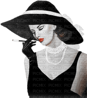soave woman vintage fashion hat pearl smoke black - gratis png