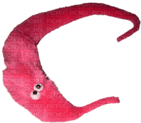 pink worm on a string - png grátis