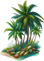 ♡§m3§♡ kawaii palmtree animated gif green - Бесплатный анимированный гифка