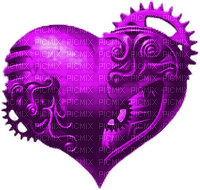 Steampunk.Heart.Purple - Free PNG