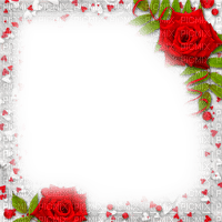 Frame.Roses.White.Red - KittyKatLuv65 - zadarmo png