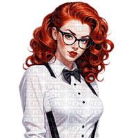 ♡§m3§♡ red pinup glasses female - PNG gratuit