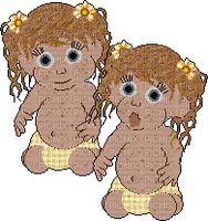 Babyz Spring Twins in Yellow - Free PNG