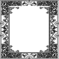 kikkapink deco art gothic frame border black - безплатен png