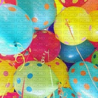 image encre couleur  anniversaire effet à pois ballons  edited by me - gratis png