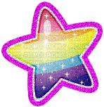 RAINBOW STAR GLITTER - Darmowy animowany GIF