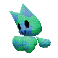 green blue animated cat gif - Gratis animeret GIF