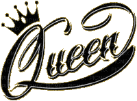 Glitter Queen or/noir - Ingyenes animált GIF