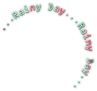 soave text rain rainy day pink green - Free PNG