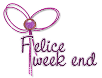 Felice week end.purple.Victoriabea - ilmainen png