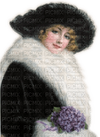Rena Winter Vintage Woman Frau Lady - PNG gratuit