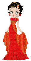 Betty Boop In Red Dress - GIF animé gratuit
