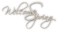 soave text welcome spring sepia - nemokama png