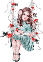 soave children girl spring flowers spring swing - δωρεάν png