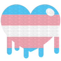Trans transgender pride dripping paint heart - Free PNG