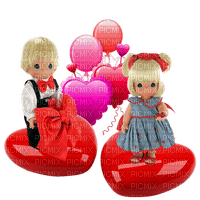 Kaz_Creations Cute Dolls Love Hearts Valentine's - Free PNG