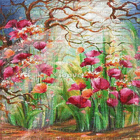 soave background animated flowers spring fantasy - Δωρεάν κινούμενο GIF