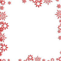Snowflakes.Frame.Red - png gratuito