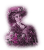 dolceluna vintage woman purple hat fashion femme - ücretsiz png