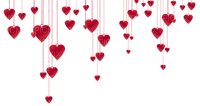 coeur heart rouges red coeurs hearts deco - PNG gratuit