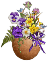 Osterei mit Blumen, Vögel - zdarma png