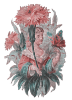 kikkapink vintage woman  fairy spring flowers - ilmainen png