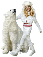 loly33 enfant ours blanc hiver - ingyenes png