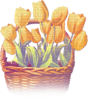 soave deco spring flowers tulips basket - zdarma png