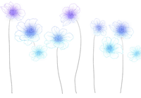 blue flowers Bb2 - nemokama png