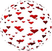 valentine sphere heart red gif - GIF animado grátis
