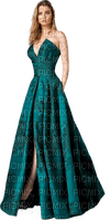 femme robe bleue - Free PNG
