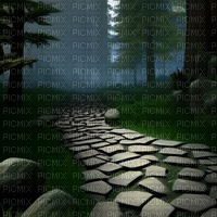 Forest with Stone Path - ücretsiz png