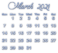 soave calendar deco march text 2021 - png gratuito