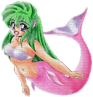 anime girl mermaid - Free animated GIF