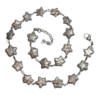 metal star necklace - nemokama png