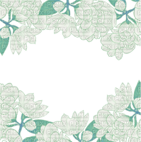 white flowers border Bb2 - 免费PNG
