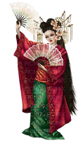 Asian.Woman.Red.Orange.Green - δωρεάν png
