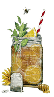 Zitronentee, Glas, Honig, Zitronen - zadarmo png