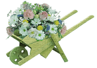 tube brouette fleurie - kostenlos png