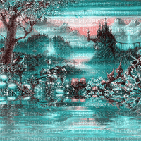 soave background animated forest  water - GIF animate gratis