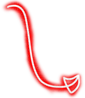neon red devil tail - ücretsiz png