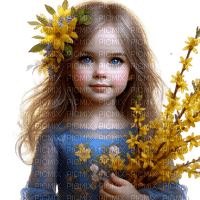 Child - Flower - 免费PNG