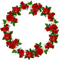 Kaz_Creations Valentine Deco Love Flowers Flower Circle Frame - gratis png