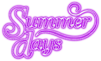 Summer Days.Text.Purple - PNG gratuit